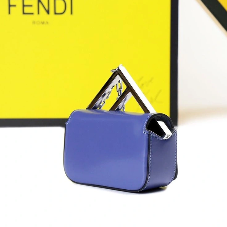 Vintage HOT Bag Nano Leather In Calf F Blue Fendi 0710